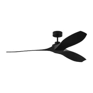Collins Coastal 60 in. Smart Home Matte Black Wet Rated Ceiling Fan with White Black, DC Motor and Remote