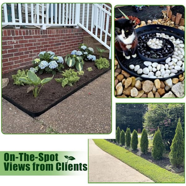 N/A 2 in. Tall No Dig Durable Garden Landscape Edging Kit Black