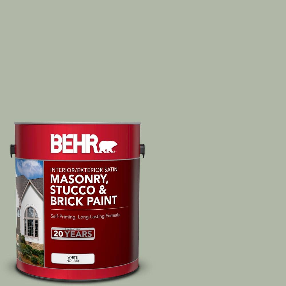 BEHR 1 gal. N3903 Jojoba Satin Interior/Exterior Masonry, Stucco and