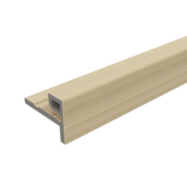 NewTechWood European Siding System 2.1 in. x 3 in. x 8 ft. Composite Siding End Trim in Japanese Cedar Board