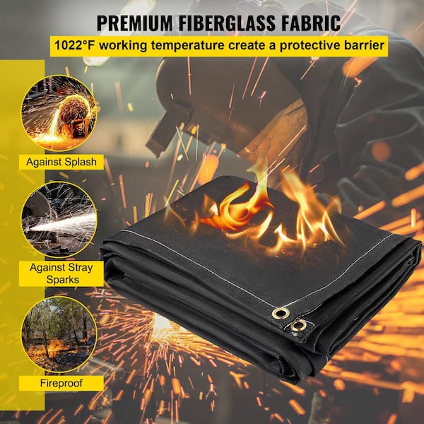 VEVOR Fire Pit Mat, 67 x 60 Fire Blanket, Fiberglass Welding Blanket, 3.3  lbs Fireproof Blanket, 1022°F Fire Retardant Blanke