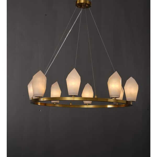Modern Chandelier 31 in.6-Lights Gold Chandelier for Dining Room, Living Room, Foyer, Bedroom