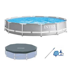 Prism Frame Above Ground Pool Set with Cover and Maintenance Kit