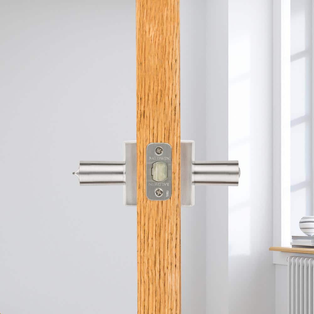Satin Nickel Square Privacy Door Lever for Bed/Bath