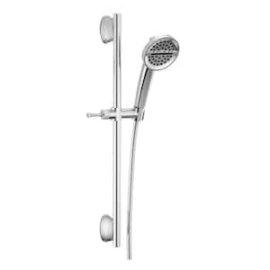3-Spray Patterns 1.75 GPM 2.81 in. Wall Mount Handheld Shower Head with Slide Bar in Lumicoat Chrome
