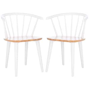 Blanchard Natural/White 17 in. Wood Dining Chair (Set of 2)