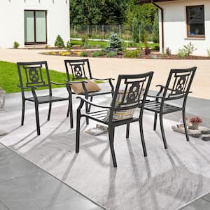 Steel Outdoor Dining Chair Set of 4