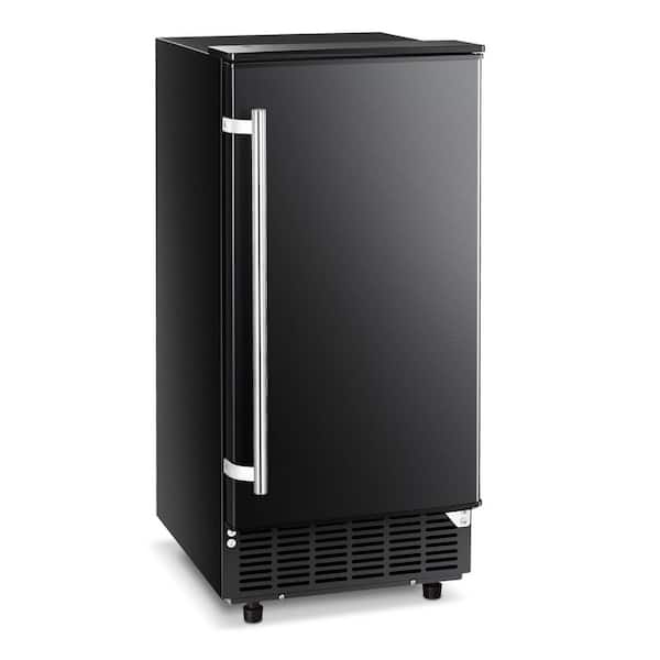 15 in. 80 lbs./24H Full Size Cube Commercial Freestanding/Undercounter Ice Maker with 30 lbs. Storage Bin in Black