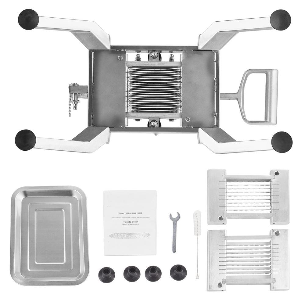 Commercial Vegetable Slicer, 1/4 in. and 1/2 in. Tomato Cutter, Stainless Steel, Aluminum for Tomatoes, Onions, Potatoes price history on PriceWatchPro