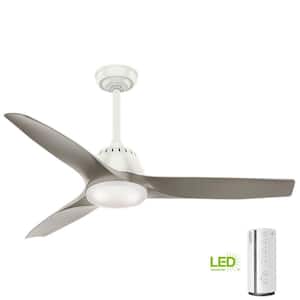 Wisp 52 in. LED Indoor Fresh White Ceiling Fan with Remote