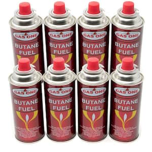8 oz. Butane Fuel Canister Cartridge with Safety Release Device (8-Pack)