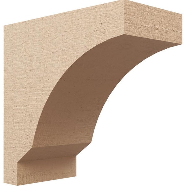 Ekena Millwork 9 in. x 18 in. x 18 in. Classic Moab Rough Cedar Woodgrain TimberThane Corbel, Primed Tan