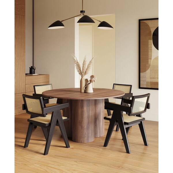 Modrest Depew MidCentury Modern Round Dining Table main image 1