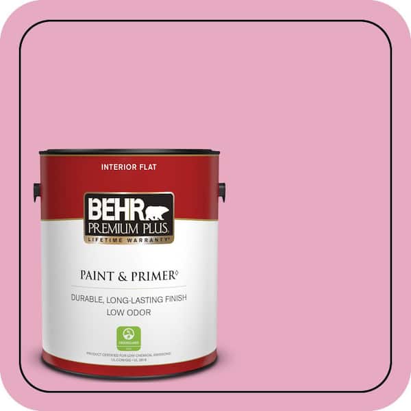 BEHR PREMIUM PLUS 1 gal. #P130-3 Little Princess Flat Low Odor Interior Paint & Primer