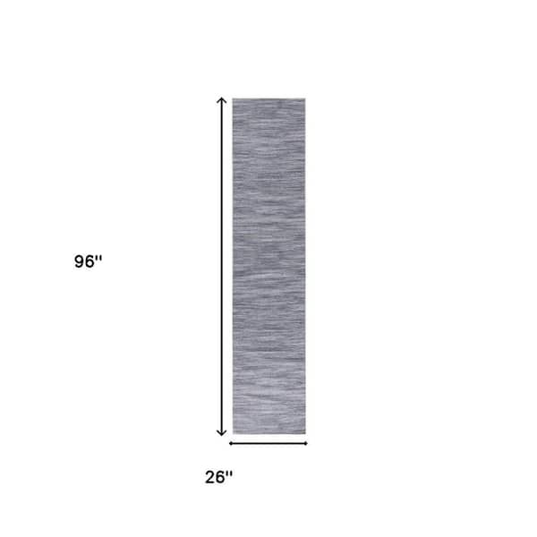 2 ft. x 8 ft. White Abstract Wahsable Area Rug