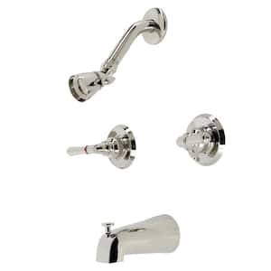 Magellan Double Handle 1-Spray Tub and Shower Faucet 2 GPM in. Polished Nickel (Valve Included)