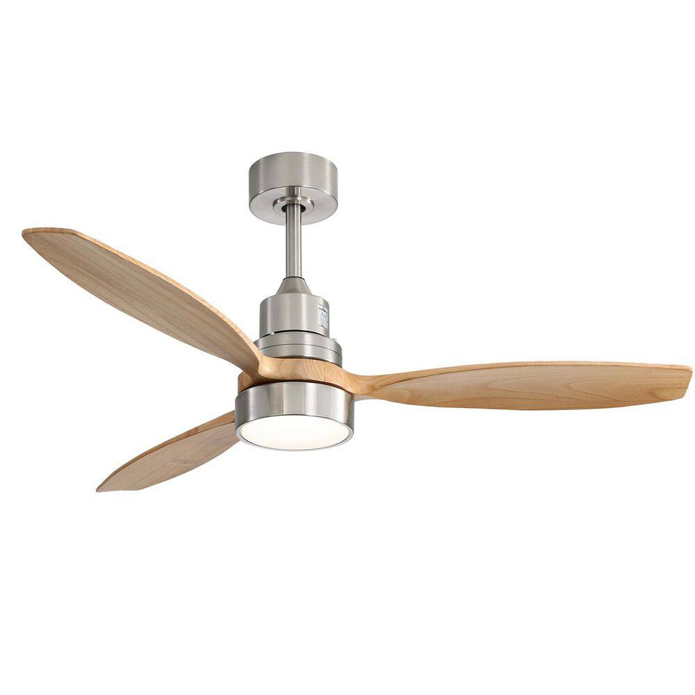 52 in. Indoor/Outdoor Dimmable LED Nickel Ceiling fan with light and Remote, 6-Speed Reversible DC Motor Included price history on PriceWatchPro