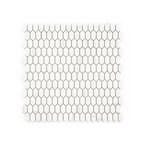 Serenity Dolomite 11.125 in. x 11.875 in. Elongated Hex Matte White/Grey Glass Mosaic Wall & Floor (13.75 sq. ft./Case)