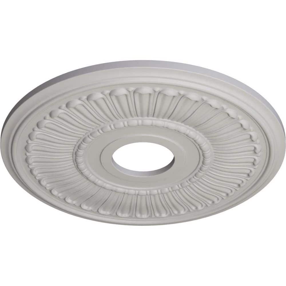 Ultra Pure White Hand-Painted Ceiling Medallion 16"