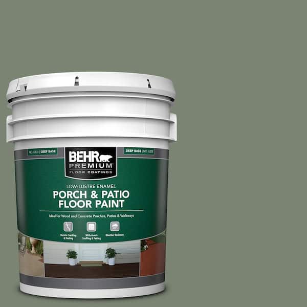 BEHR PREMIUM 5 gal. #ICC-77 Sage Green Low-Lustre Enamel Interior/Exterior Porch and Patio Floor Paint