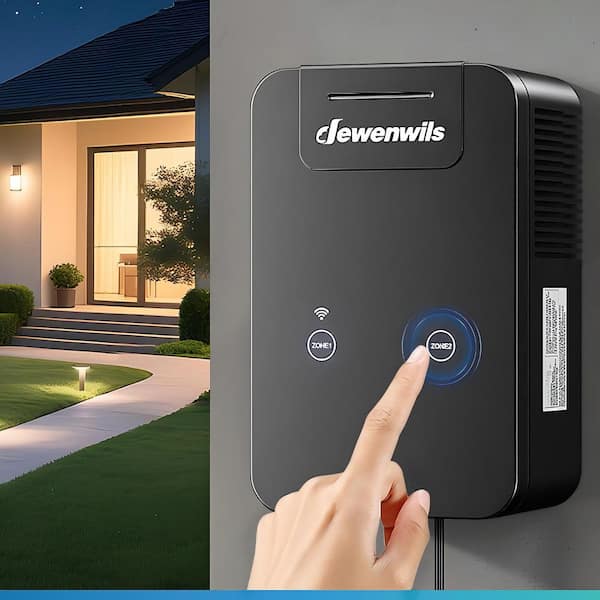 300 Watts WiFi Plastic Low Voltage Landscape Lighting Transformer, with 2-Zones for Patio, Pathway, Garden Lights