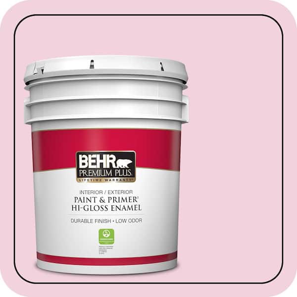 BEHR PREMIUM PLUS 5 gal. #100A-3 Scented Valentine Hi-Gloss Enamel Interior/Exterior Paint & Primer