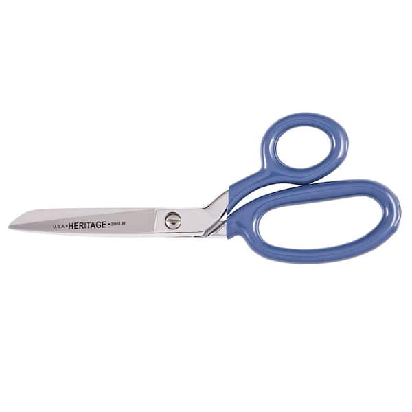Klein Tools Bent Trimmer, Large Ring, Blue Coating, 6-Inch