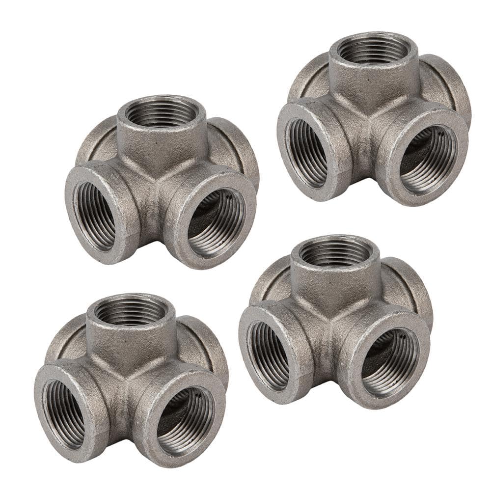 3/4 in. 5-Way Black Iron Cross with Side Outlet Fitting (4-Pack) price history on PriceWatchPro