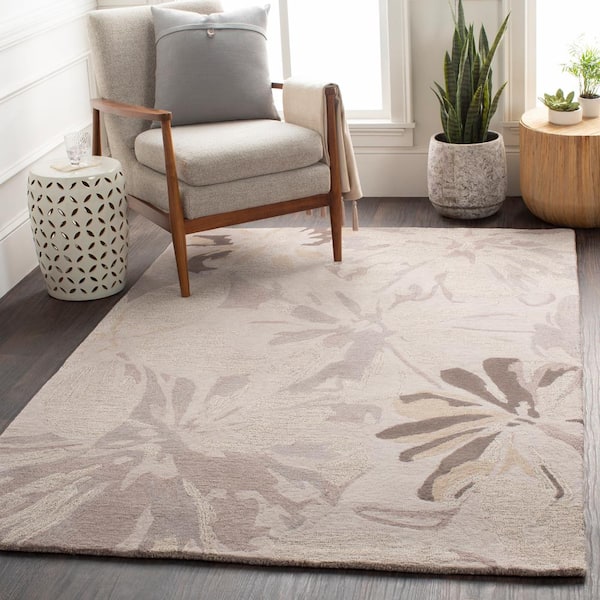 Amaranthus Gray 6 ft. x 6 ft. Square Indoor Area Rug