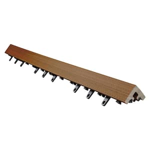1/6 ft. x 3 ft. Quick Deck Composite Deck Tile Stair Trim in Peruvian Teak (2-Pieces per Box)