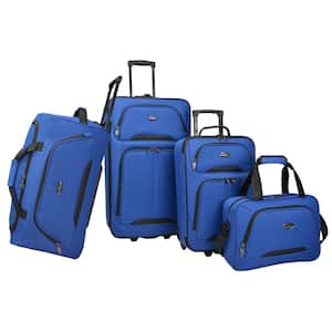 U.S Traveler Vineyard 4-Piece Softside Luggage Set, Blue