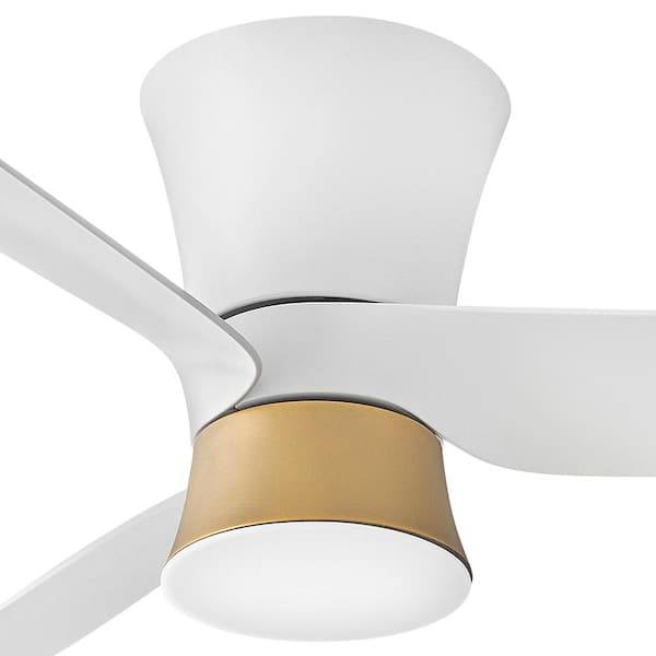 Neo 52.0 in. Indoor/Outdoor Integrated LED Matte White Ceiling Fan with  Remote Control