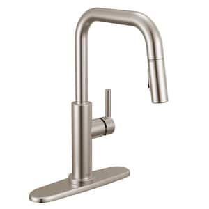 Nicoli Single Handle Pull Down Sprayer Kitchen Faucet in Stainless