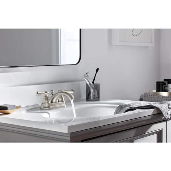 Elmhurst 4 in. Centerset 2-Handle Bathroom Faucet in Brushed Nickel