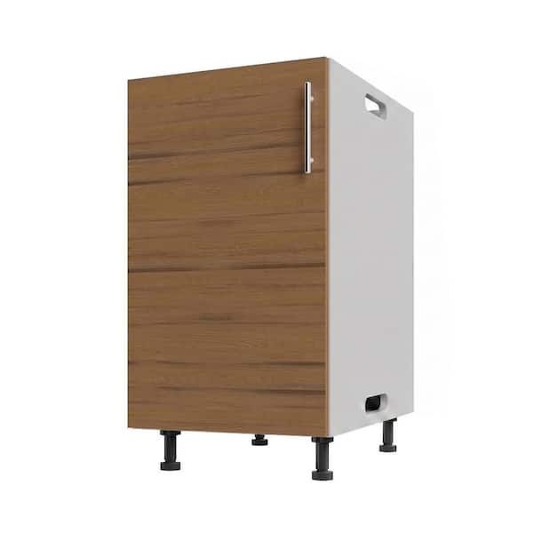 Miami Weatherboard 18 in. X 27 in. X 34.5 in Outdoor Base Cabinet Full Height in Teak Matte