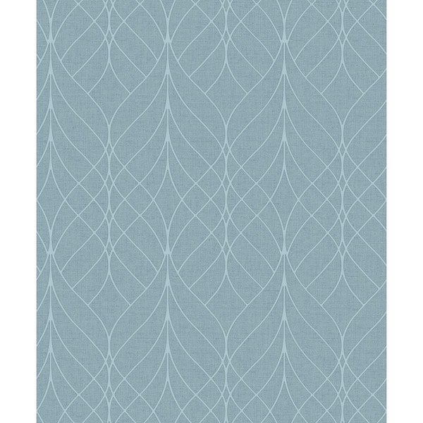 Advantage Hartley Blue Geo Paper Non-Pasted Textured Wallpaper