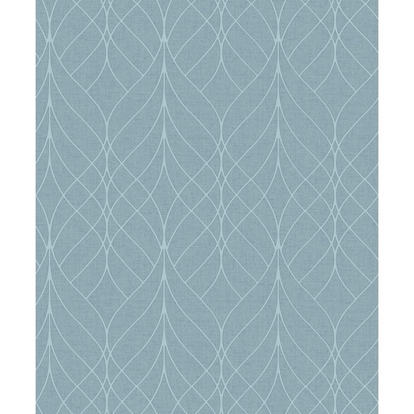 Advantage Hartley Blue Geo Textured Non-Pasted Non-Woven Wallpaper Sample
