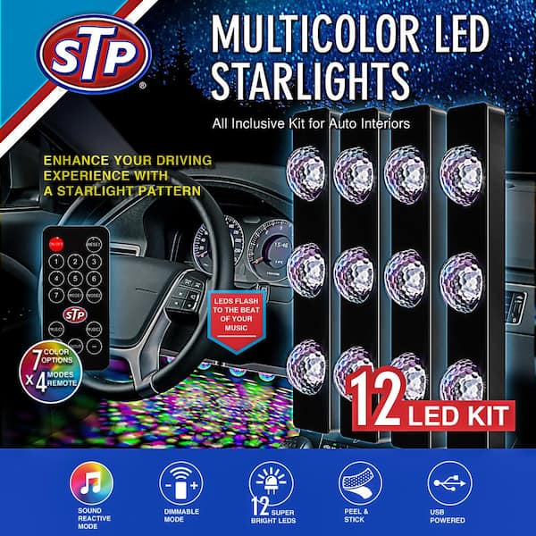 STP Multi-Color Car Interior LED Starlight Kit, Customizable