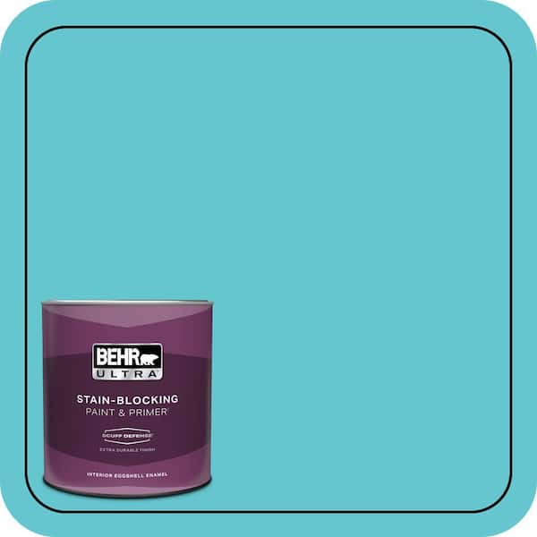BEHR ULTRA 1 qt. #P470-4 Paradise Sky Extra Durable Eggshell Enamel Interior Paint & Primer
