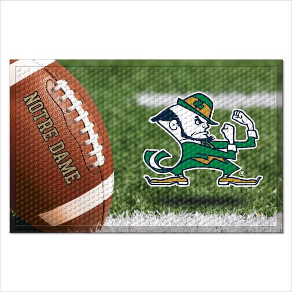 Notre Dame Football Heavy Duty Rubber Outdoor Scraprer Door Mat