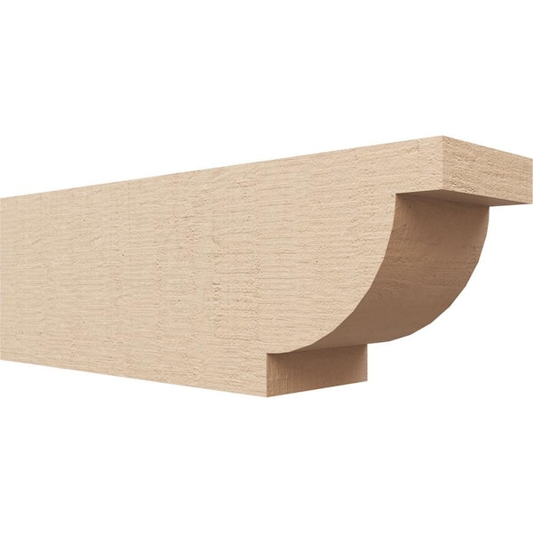 Ekena Millwork 6-in. x 8-in. x 24-in. Alpine Woodgrain, Primed Tan Timberthane Polyurethane Rafter Tail Brace