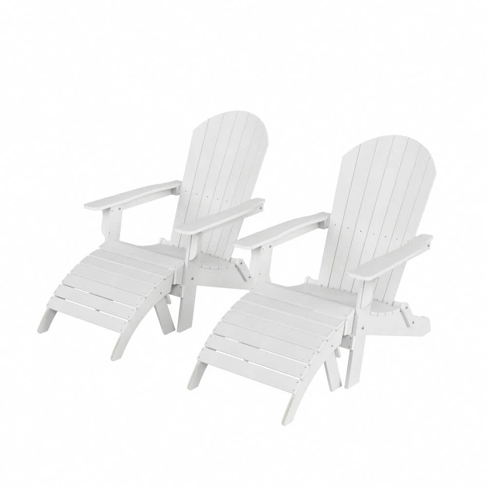 WESTIN OUTDOOR Vineyard 4Piece White Outdoor Plastic Folding