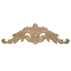 13802PK 9/32 in. x 23-5/8 in. x 7-11/16 in. Birch Acanthus Onlay Ornament Moulding
