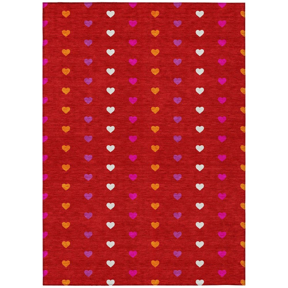 Chantille Machine Washable Indoor/Outdoor Abstract ACN2510 Red 3 ft. x 5 ft. Area Rug price history on PriceWatchPro