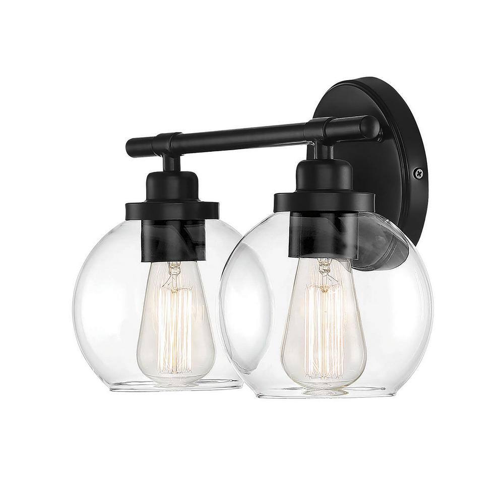 Savoy House Carson 2 - Light Vanity in Matte Black