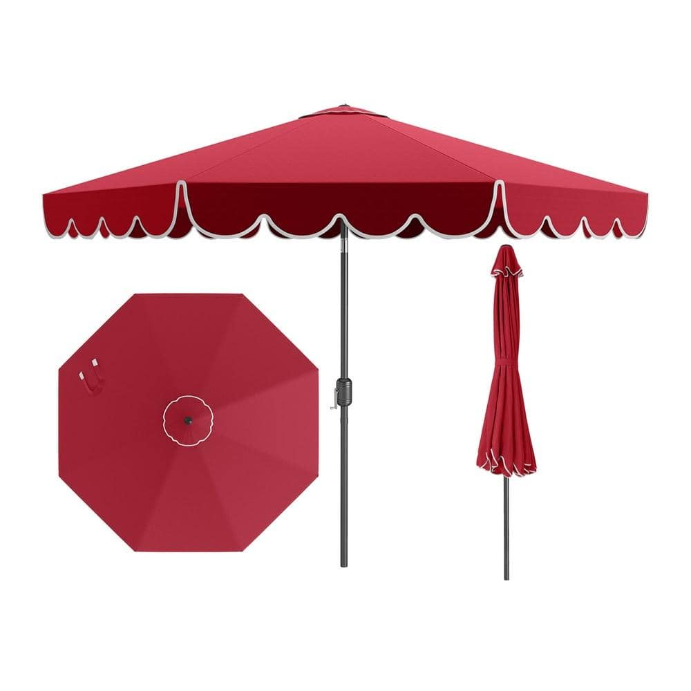 10 ft Patio Market Umbrella with Crank Lift and Tilt Adjustment, Wine price history on PriceWatchPro