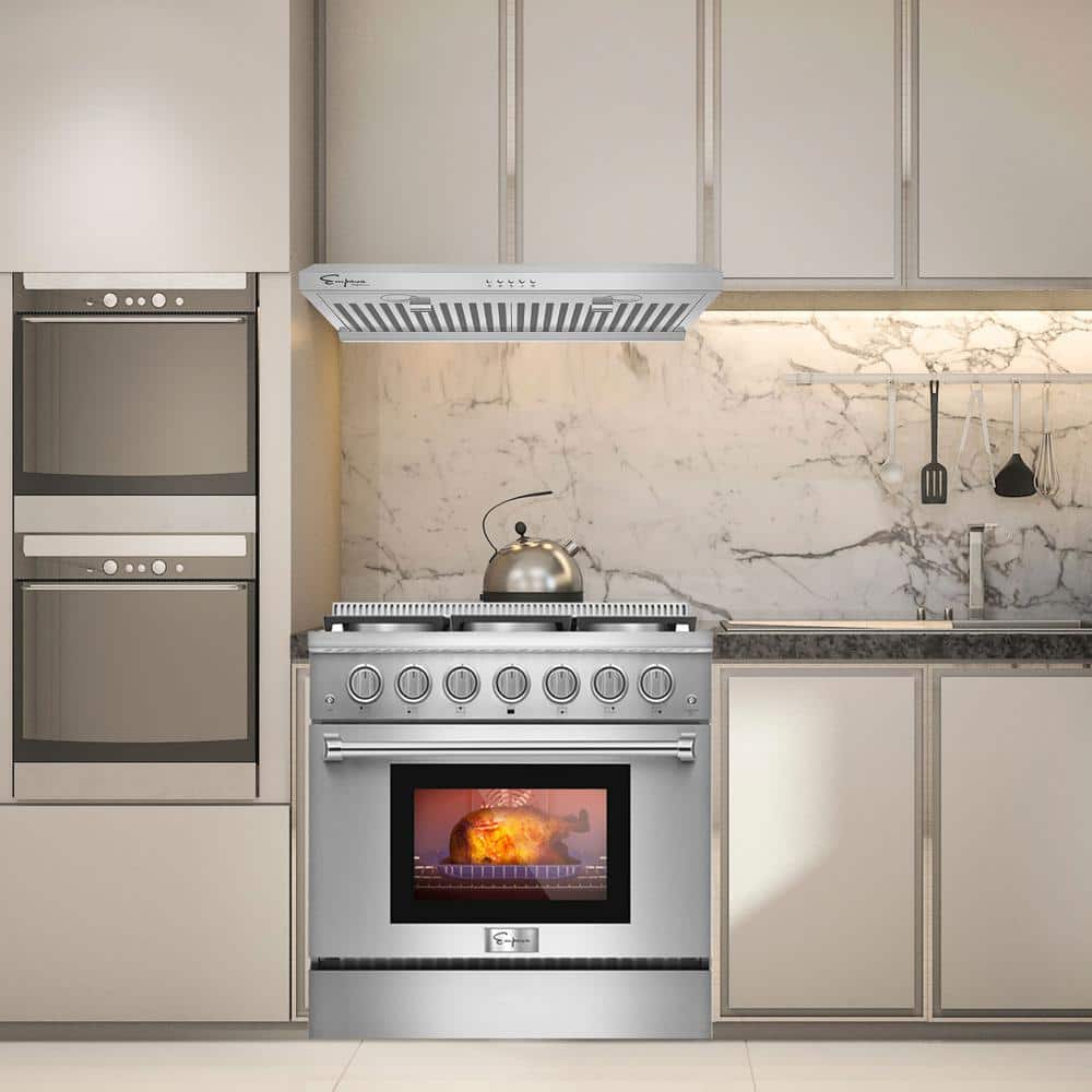 30-Inch Stainless Steel Under Cabinet Range Hood with LED Lights