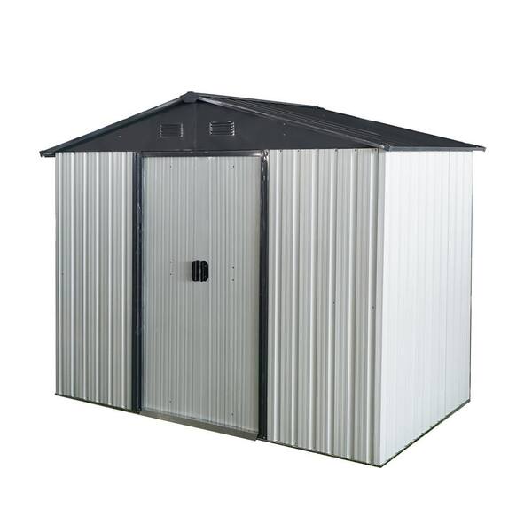 8 ft. W x 4 ft. D Metal Shed with Double Door (32 sq. ft. )