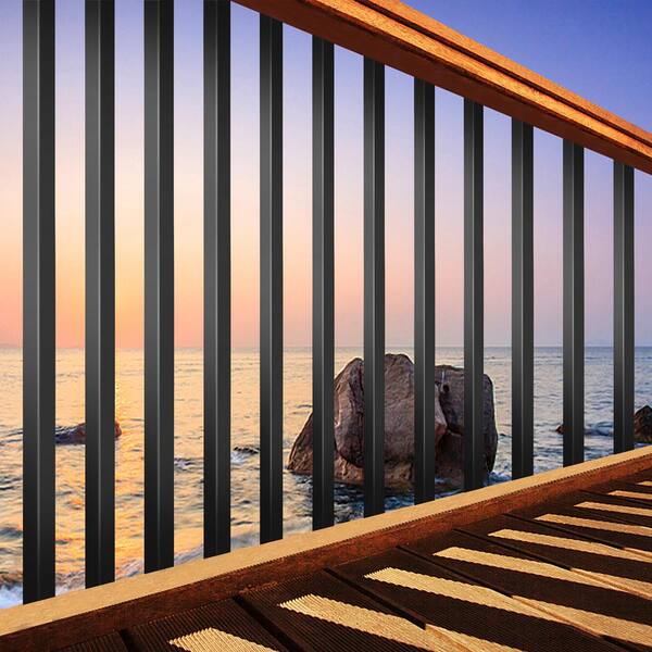 VEVOR 32 in. x 0.8 in. Deck Balusters Staircase Baluster Aluminum Alloy Deck Railing Square Baluster for Outdoor (101-Pack)