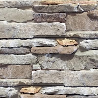 Easy Stack 5 in. x 20 in. Hampton No Mortar Concreted Ledge Stone Flat Panel 100 sq. ft. Crated